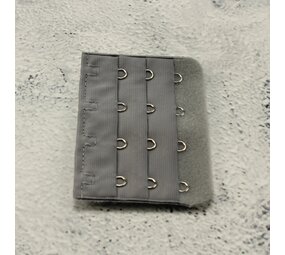 Op en Top Beha Verlenger 4 Haaks Donker Grijs (per stuk)