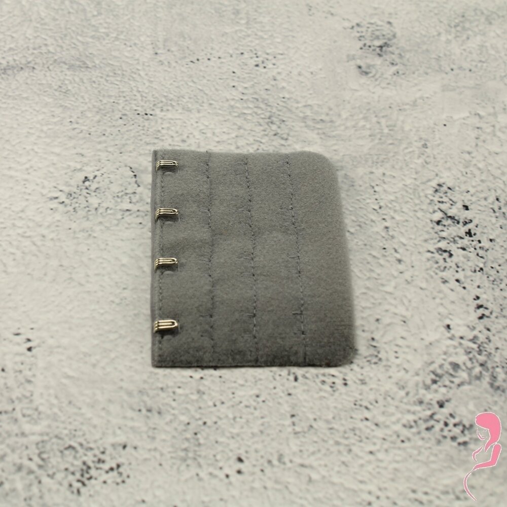 Op en Top BH Verlengstuk / Verlenger 4 Haaks Donker Grijs (per stuk)