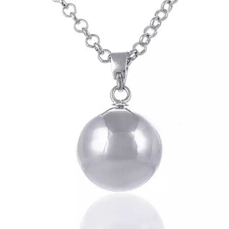 Lila Chime Zwangerschapsketting Babybel Ketting Basic Zilver