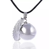 Lila Chime Zwangerschapsketting Babybel Ketting Wings Zwart