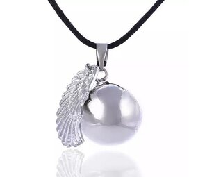 Lila Chime Zwangerschapsketting Babybel Ketting Wings Zwart