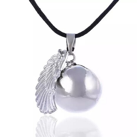 Lila Chime Zwangerschapsketting Babybel Ketting Wings Zwart