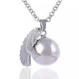 Lila Chime Zwangerschapsketting Babybel Ketting Wings Zilver