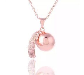 Lila Chime Zwangerschapsketting Babybel Ketting Wings Rosegoud