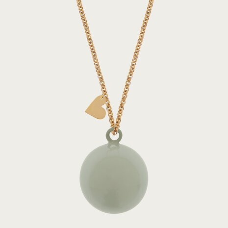 Proud MaMa Zwangerschapsketting Babybel Feline grijs mint