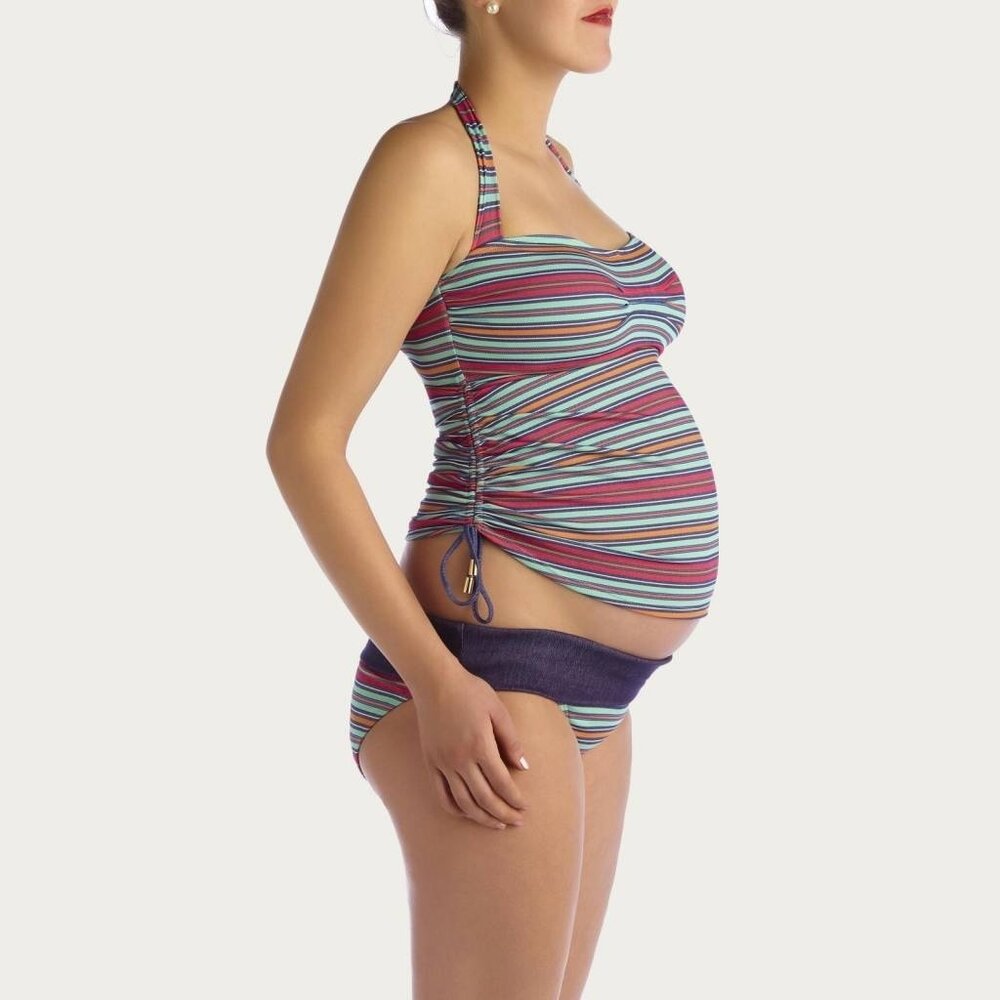 Pez D'or ZwangerschapsTankini / PositieTankini Collored Stripe Pez D'or ZwangerschapsTankini / PositieTankini Collored Stripe