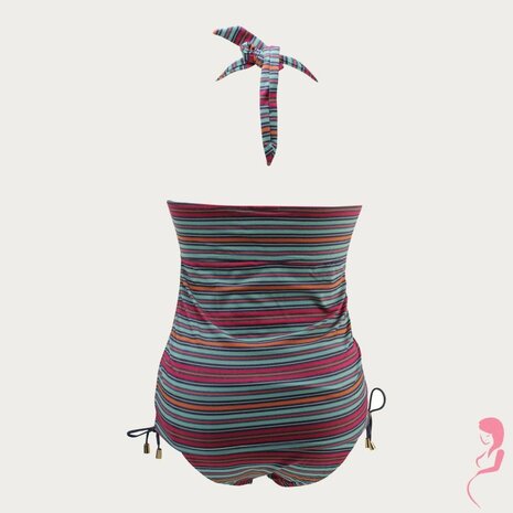 Pez D'or ZwangerschapsTankini / PositieTankini Collored Stripe Pez D'or ZwangerschapsTankini / PositieTankini Collored Stripe