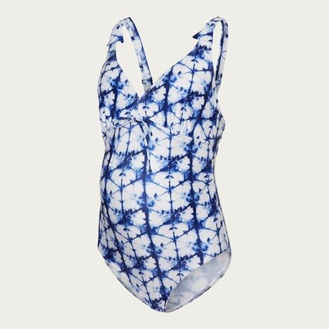 Mamalicious ZwangerschapsBadpak / Voedingsbadpak Siga Tie Dye Blauw