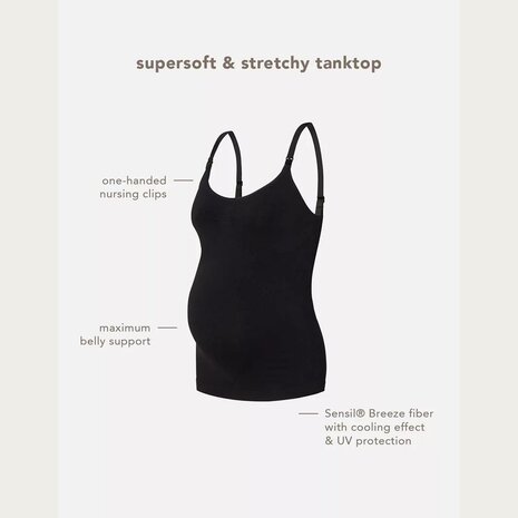 Noppies Evi Naadloze Sensil VoedingsTop Black