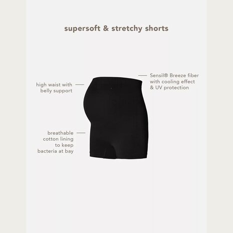 Noppies Lai Naadloze Sensil Zwangerschapsshort Hoog Black Noppies Lai Naadloze Sensil Zwangerschapsshort Hoog Black