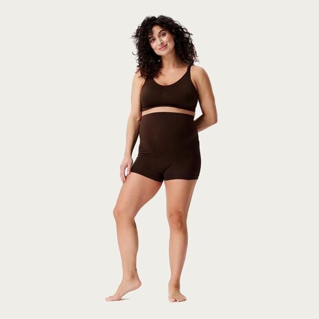 Noppies Lai Naadloze Sensil Zwangerschapsshort Hoog  Coffee Bean