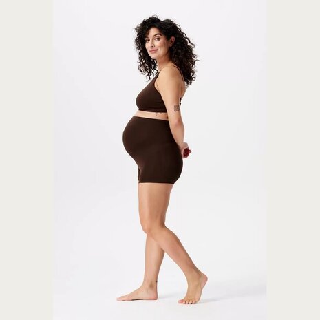 Noppies Lai Naadloze Sensil Zwangerschapsshort Hoog  Coffee Bean