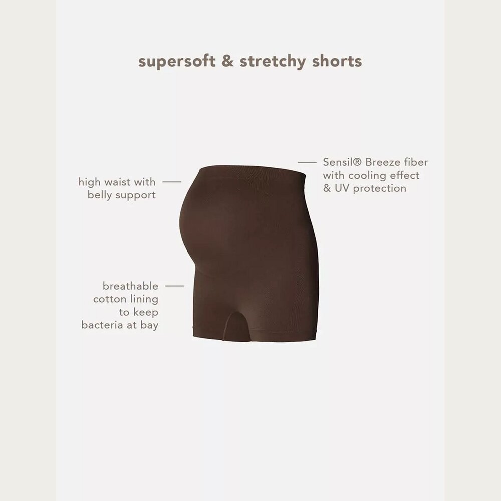 Noppies Lai Naadloze Sensil Zwangerschapsshort Hoog  Coffee Bean