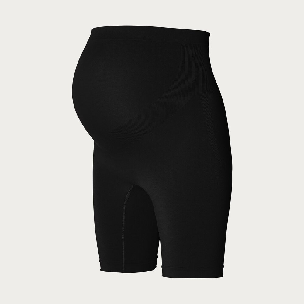 Noppies Niru Naadloze Sensil Zwangerschapsshort Hoog Lange Pijp  Black