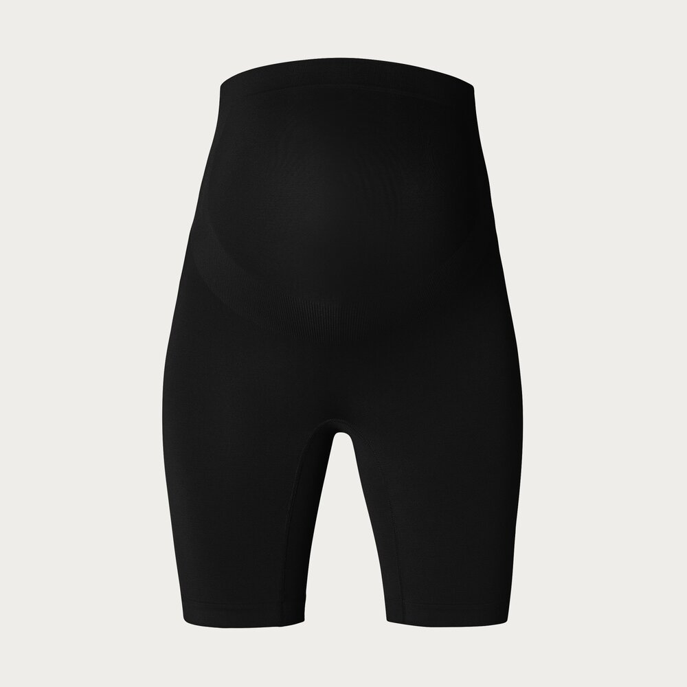 Noppies Niru Naadloze Sensil Zwangerschapsshort Hoog Lange Pijp  Black