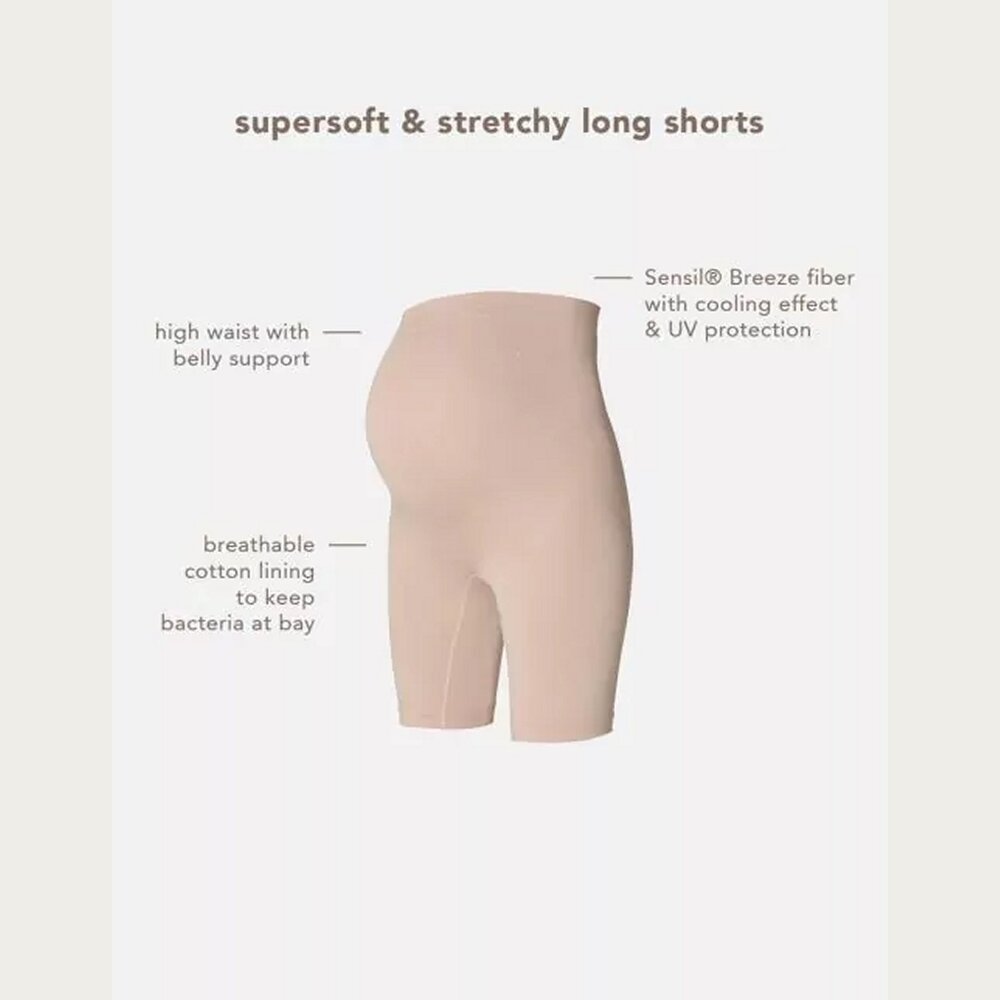 Noppies Niru Naadloze Sensil Zwangerschapsshort Hoog Lange Pijp  Moonlight