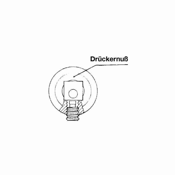 Drückerstift mit Achsialbohrung, 8, 5 Stahl verzinkt