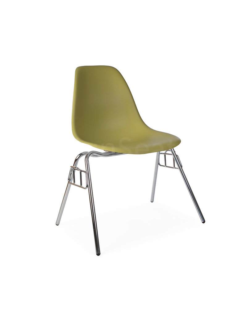 Dss Eames Design Stacking Chair Olive Green