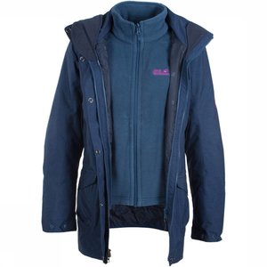 Jack Wolfskin Dames 3-in-1 Jas Blauw