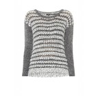 Eureka Women Knitted Sweater White / Grey