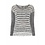 Eureka Damen Gestrickten Pullover Weiß / Grau