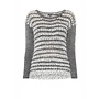 Eureka Women Knitted Sweater White / Grey