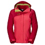 Jack Wolfskin Dames 3-in-1 Jas Rood