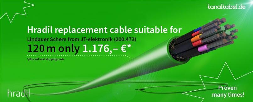 Hradil replacement cable suitable for Lindauer Schere from JT-elektronik