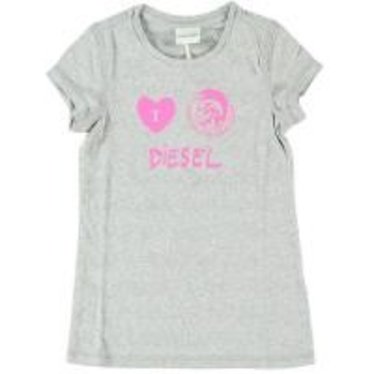 Diesel Shirt met roze bedrukking