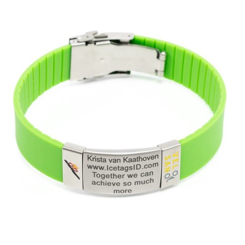 Icetags Safety ID bracelet Green