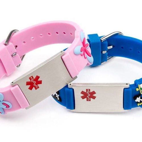 Children medical ID alert bracelets Icetags