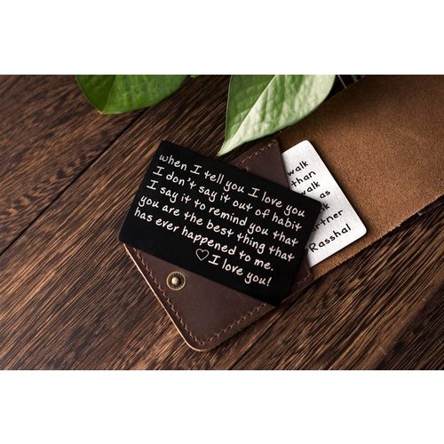 Icetags Aluminium card with personalized text