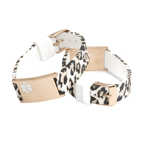 Icetags Leopard gold medical bracelet