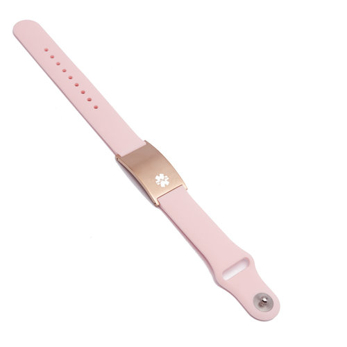 Icetags Medical ID bracelet ladies Pink / Gold