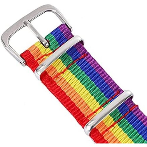 Icetags Regenboog armband met rood kruisje