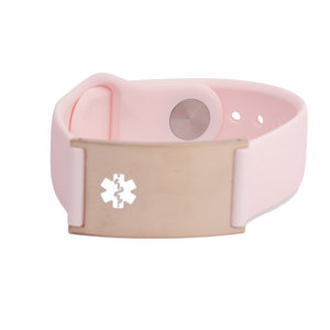 Icetags Medische armbanden roze / goud