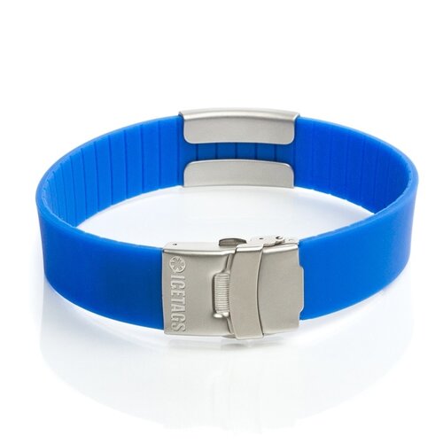 Icetags Emergency Alert ID bracelet ICEtags blue