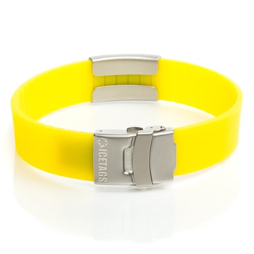 Icetags ID armband met sos gegevens geel