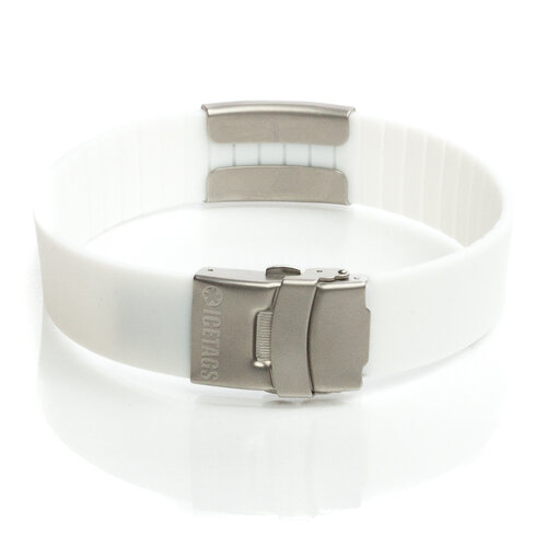 Icetags Sport ID bracelet White