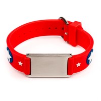 Child ID bracelet red stars