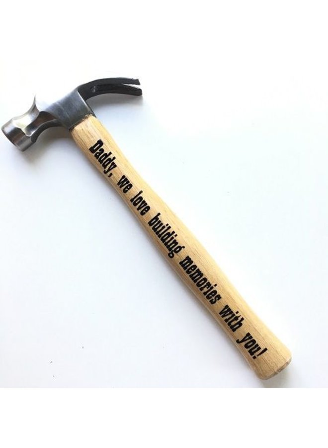 Hammer with text