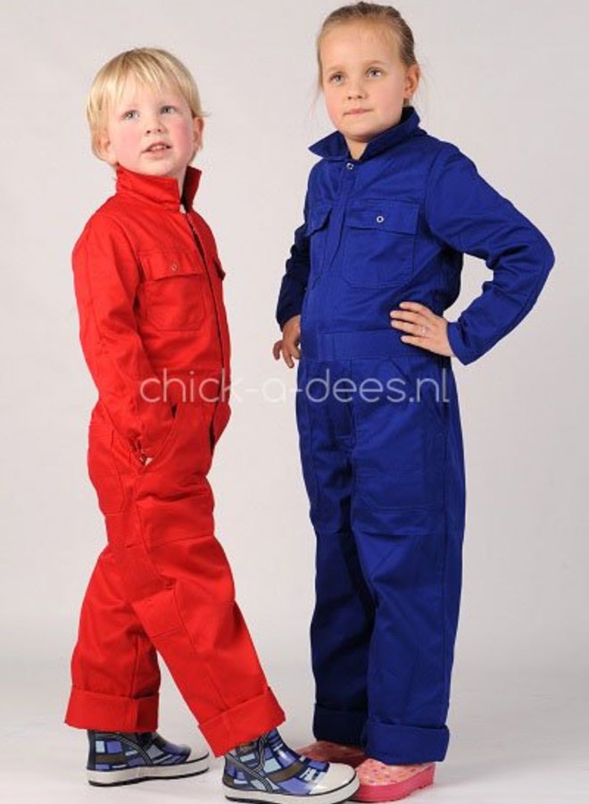 Children's overalls red or cornflower blue