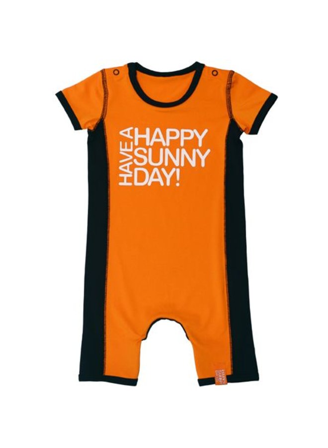 UV baby romper/swimsuit, orange