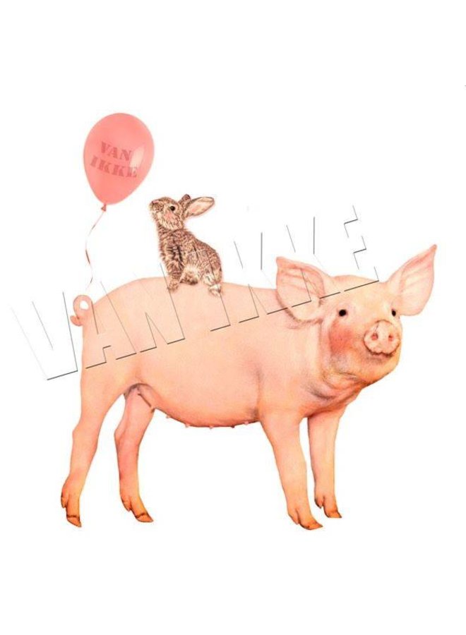 Iron-on transfer party pig