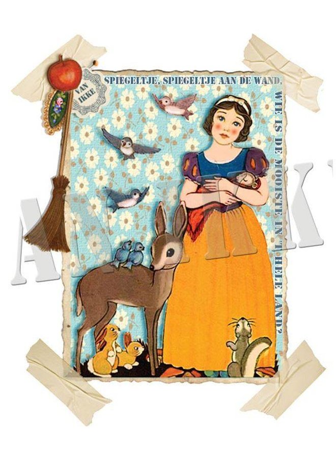 Iron-on transfer Snow White for coveralls