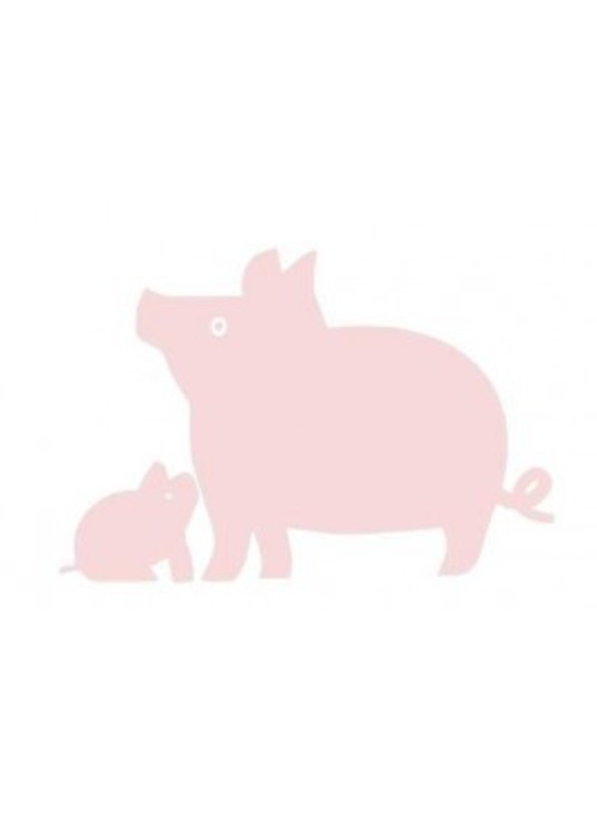 Velours iron-on patch pig for coverall or t-shirt