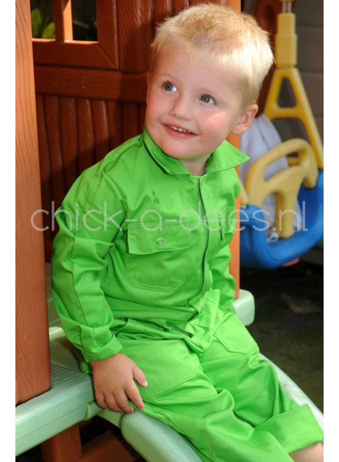 Children's overall lime green| apple green