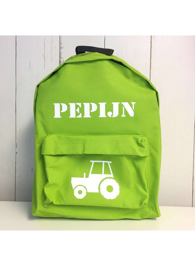 Backpack tractor with name print