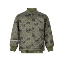 thumb-Quilted thermo set jacket and pants with tractor print| 110-128-2