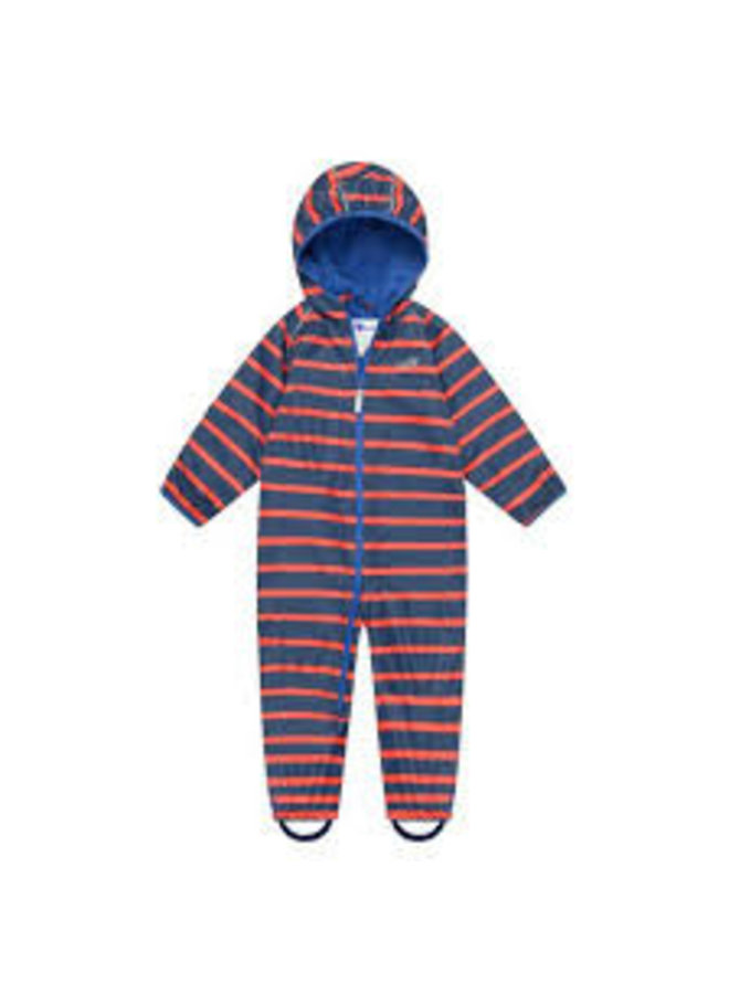 Durable rain suit ECOSPLASH, red / blue stripe | 6-12 months